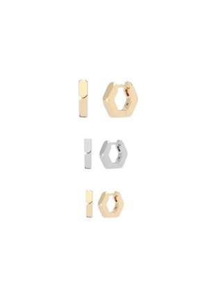 HEXAGON TRIO HUGGIE SET - Earrings - open miscellaneous