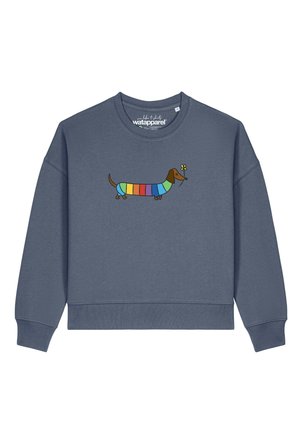 watapparel, REGENBOGEN DACKEL - Sweatshirt - blue grey