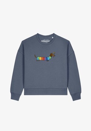 watapparel, REGENBOGEN DACKEL - Sweatshirt - blue grey