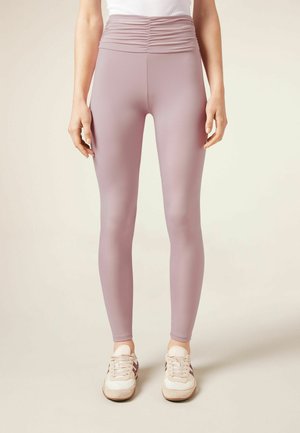 WITH RUCHING - Leggings - Hosen - pink