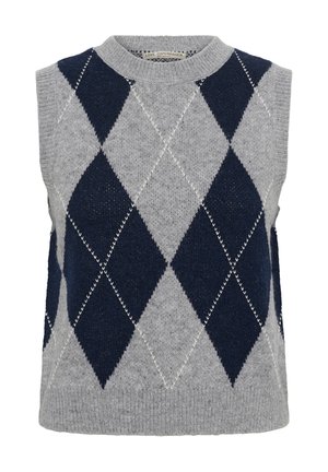 Love Copenhagen, LCMAIA KNIT SLIPOVER - Haut - navy and grey argyle