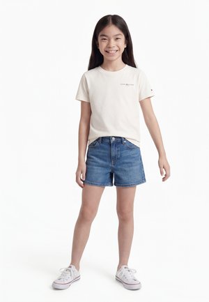 Tommy Hilfiger LOGO JERSEY CREW NECK T-SHIRT - Navadna majica - ancient white