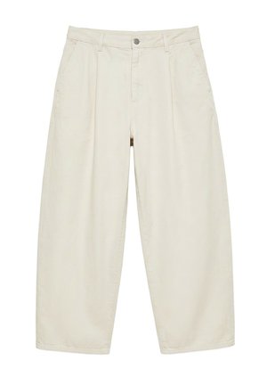 PULL&BEAR, DARTED - BAGGY TROUSERS - Pantalon classique - white
