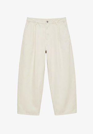 PULL&BEAR, DARTED - BAGGY TROUSERS - Stoffhose - white