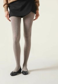 Calzedonia SOFT GLITTER OPAQUE - Strumpfhose - grau naturale tortora soft glitter argent