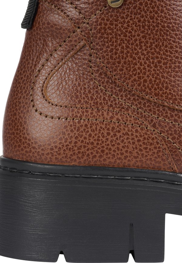 Platform ankle boots - tan cognac2