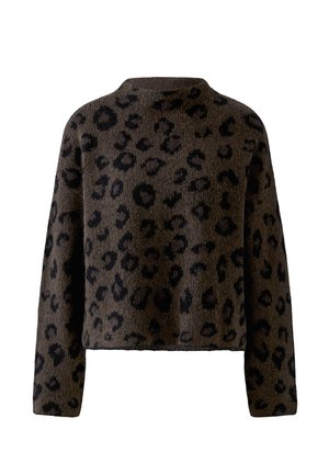 Oui, PULLOVER - Strickpullover - dk brown grey
