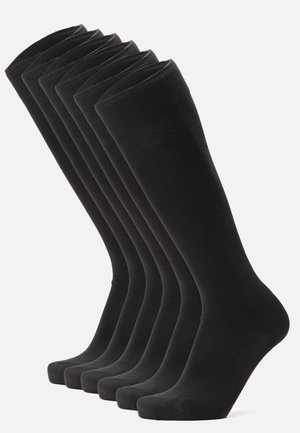 6 PACK - Knee high socks - black