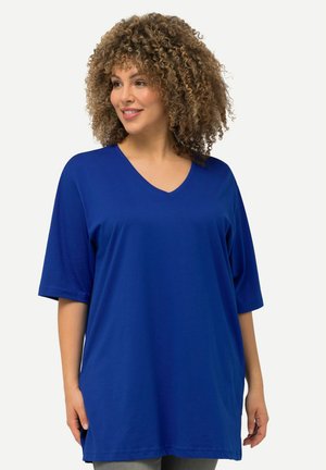 Ulla Popken PLUS SIZE  V NECK TEE  - Basic T-shirt - classic  blue