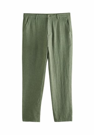 Next REGULAR FIT TEXTURED - Trousers - khaki green