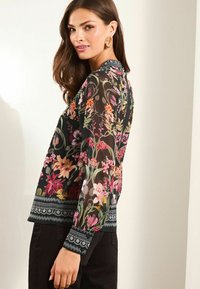 Lipsy LONG SLEEVE GRANDAD COLLAR - Pusero - black