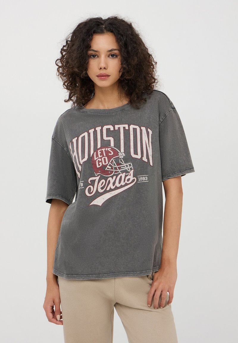 Terranova COLLEGE - T-shirt con stampa - nero