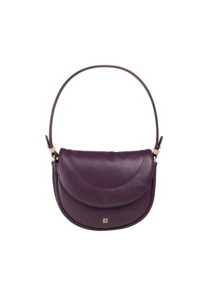 KLEINE ELEGANTE GESTEPPTE MIT ÜBERSCHLAG ABNEHMBAREN SCHULTERRIEMEN - Handbag - deep purple