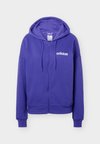 ESSENTIALS LINEAR FULL ZIP HOODIE - Φούτερ με φερμουάρ - pure purple/white