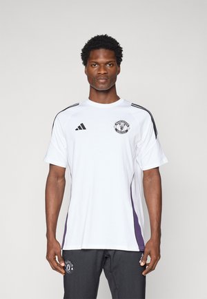 adidas Performance MUFC TEE - Club wear - white/aurora plum/black
