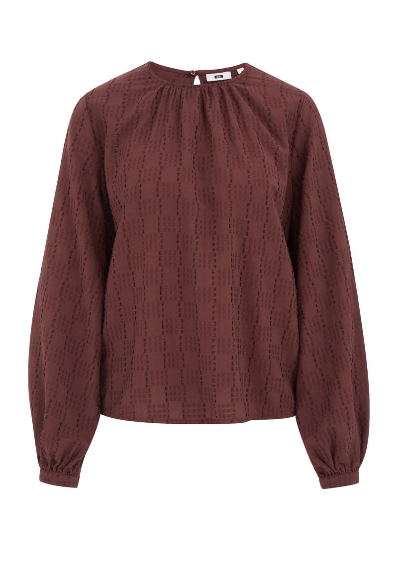 WE Fashion Blouse donkerrood gemêleerd