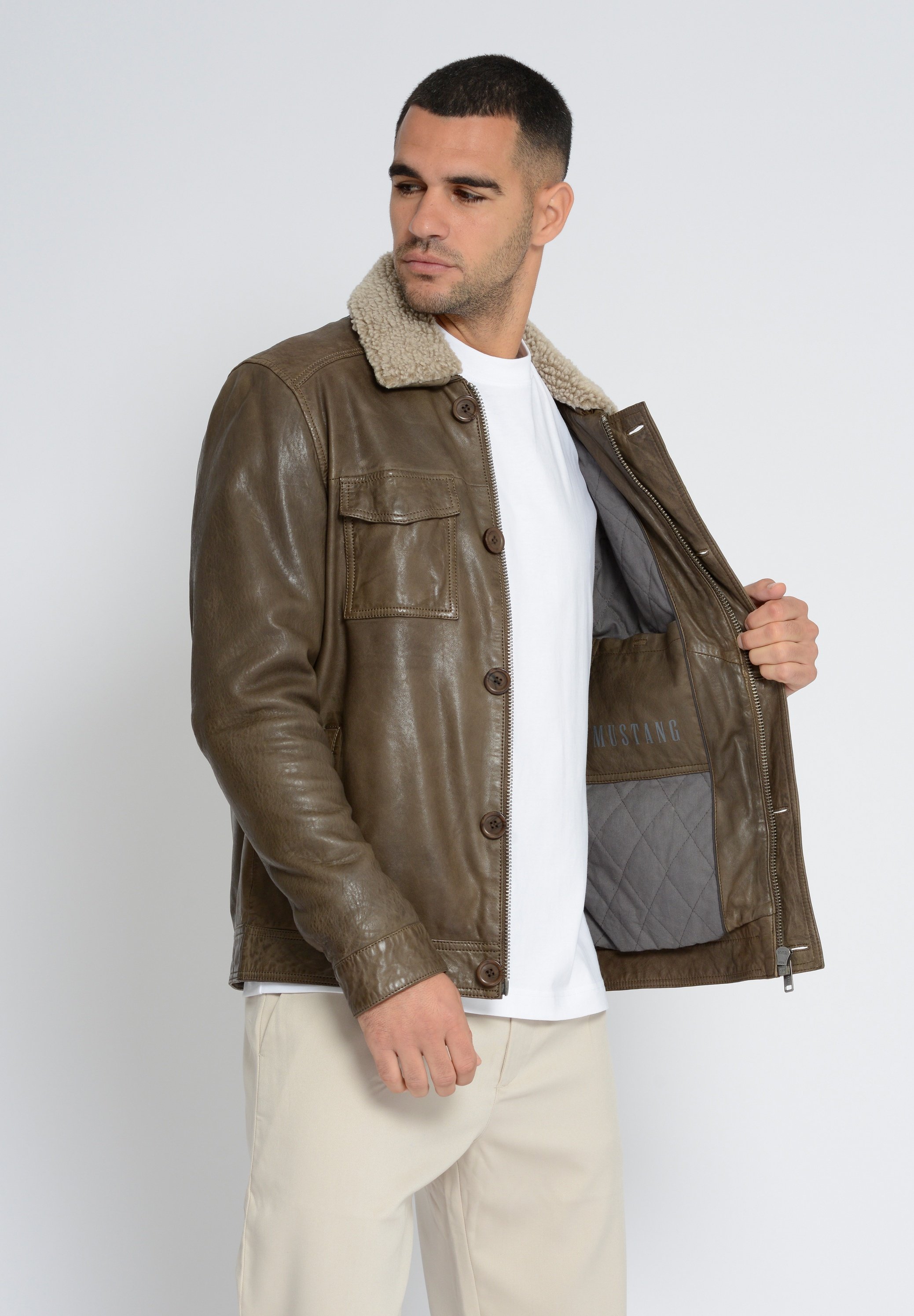 OHOTORO Bear Mustang Jacket ダークブラウン Big Bass Dreams Mustang MEN'S TAKU WATERPROOF GREY