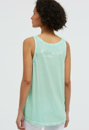 Soccx, SOCCX HENLEY-TOP OIL DYED MIT RÜCKENPRINT - Top - french mint