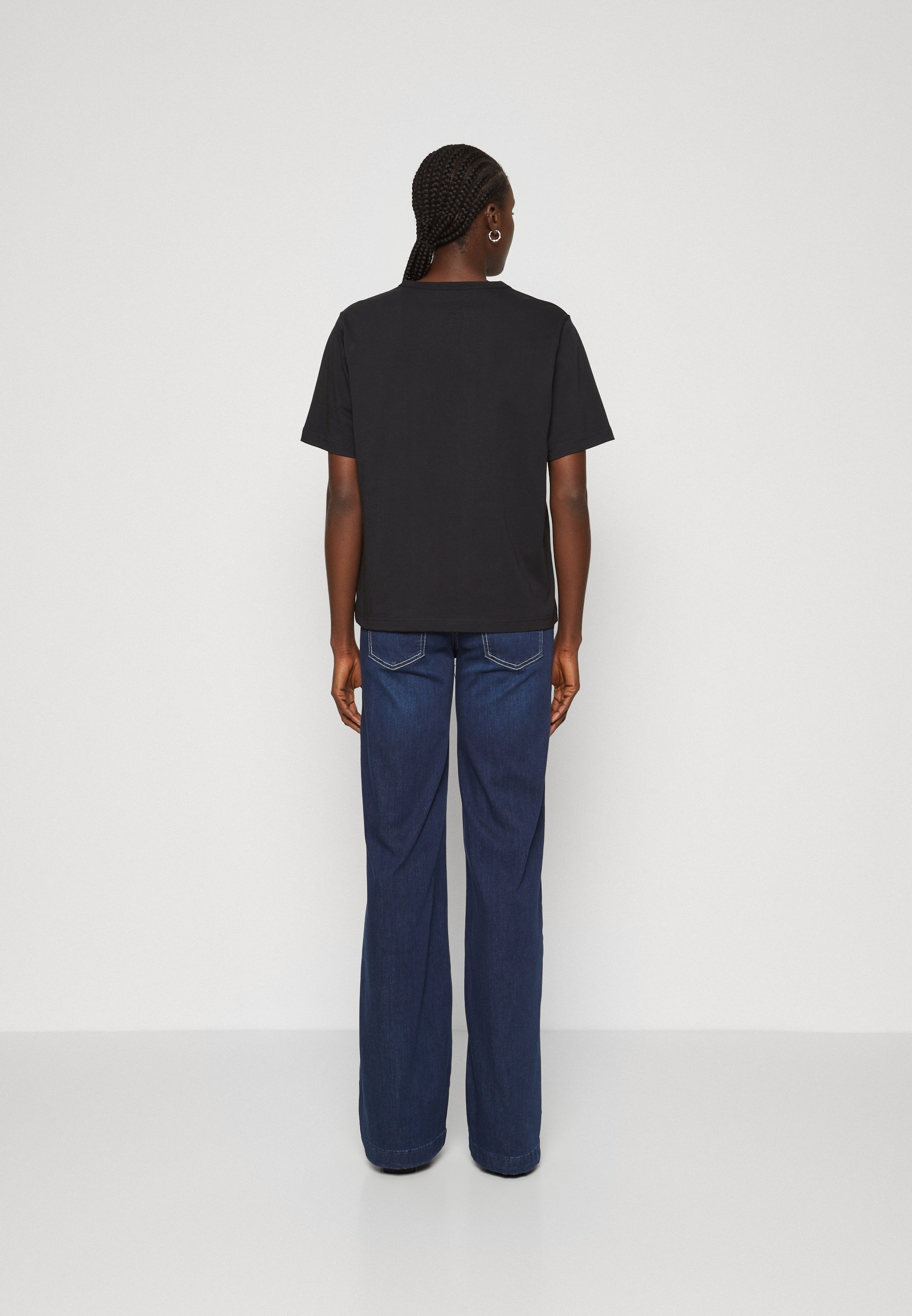 Marimekko ERNA UNIKKO PLACEMENT - T-shirt estampada - black/off