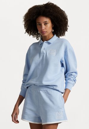 WIMBLEDON FLEECE LONG SLEEVE POLO SHIRT - Langærmet T-shirt - southport blue