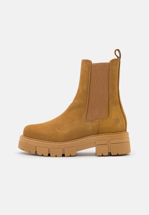 Enkellaarsjes met plateauzool - light brown