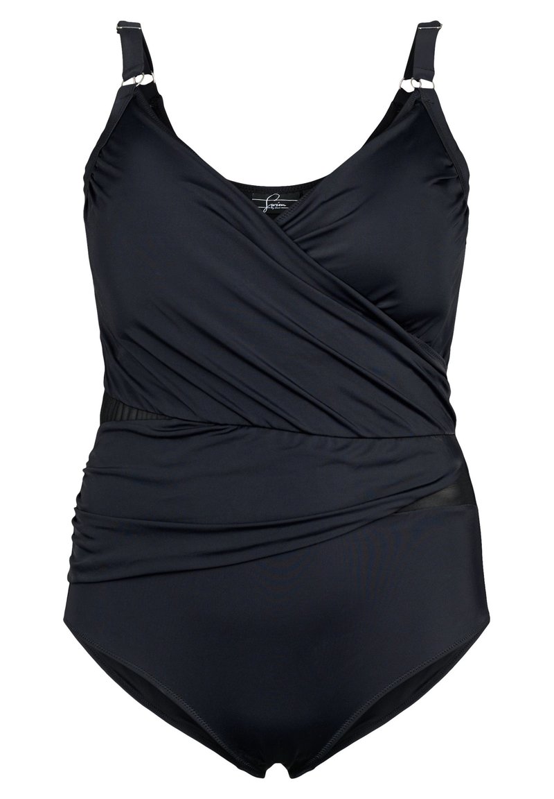 Zizzi SWIMSUIT WITH WRAP Maillot de bain black/noir ZALANDO.BE