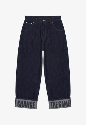 Project X Paris, JEAN À REVERS IMPRIMÉS - Jeans baggy - bleu denim brut