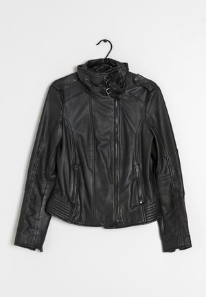 Esprit Imitatieleren jas - black