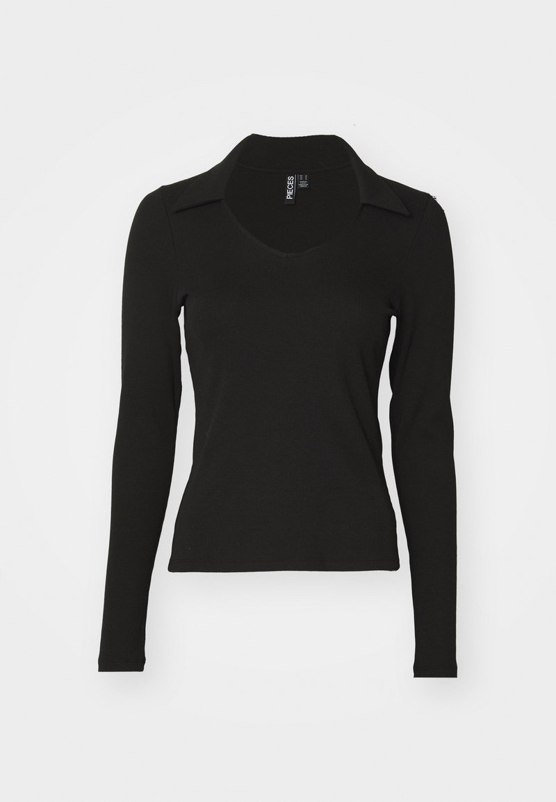 Pieces Poloshirt zwart Pieces Poloshirt zwart