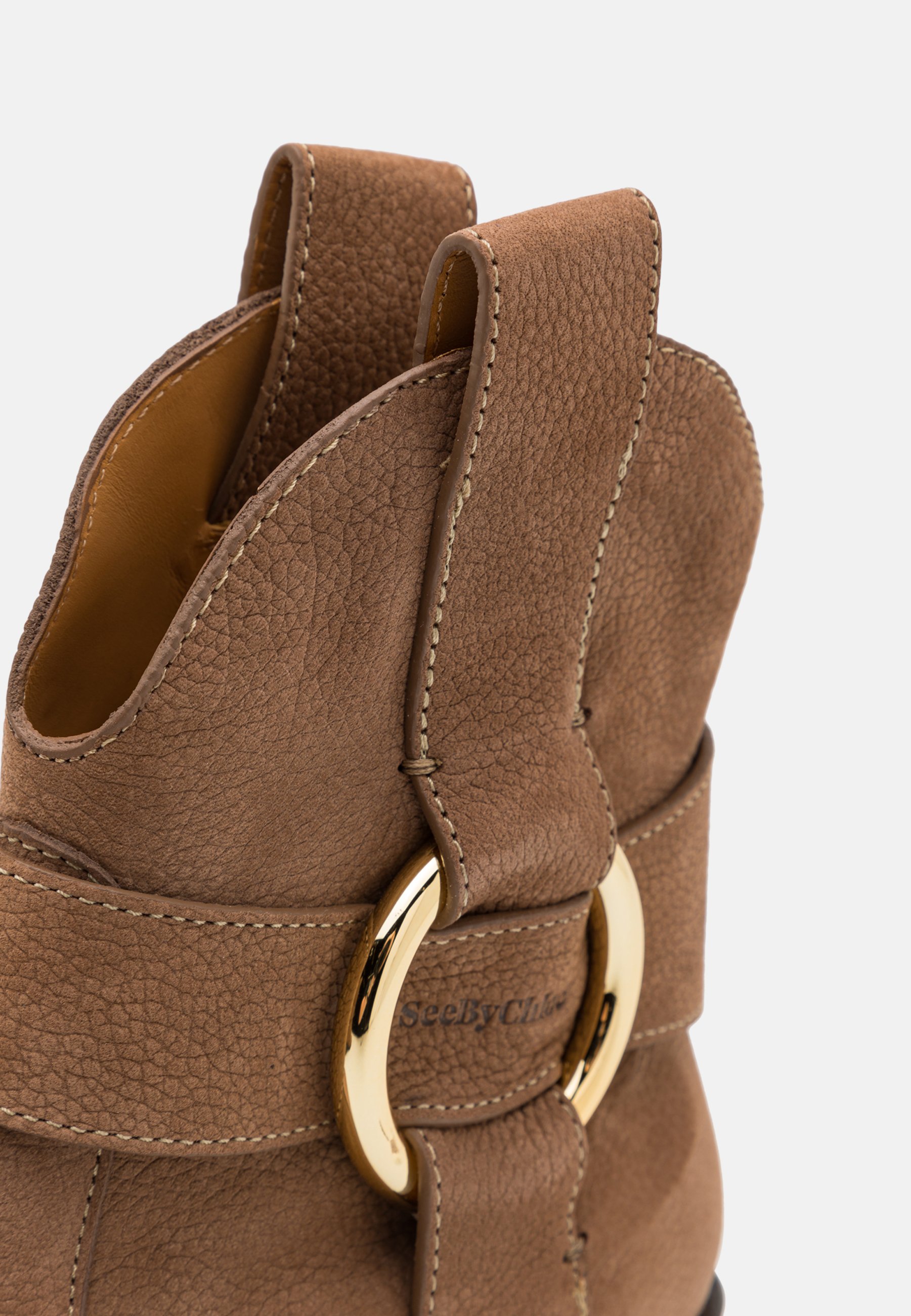 See by Chloé NEW RING LINE - Cowboy/biker ankle boot - brown