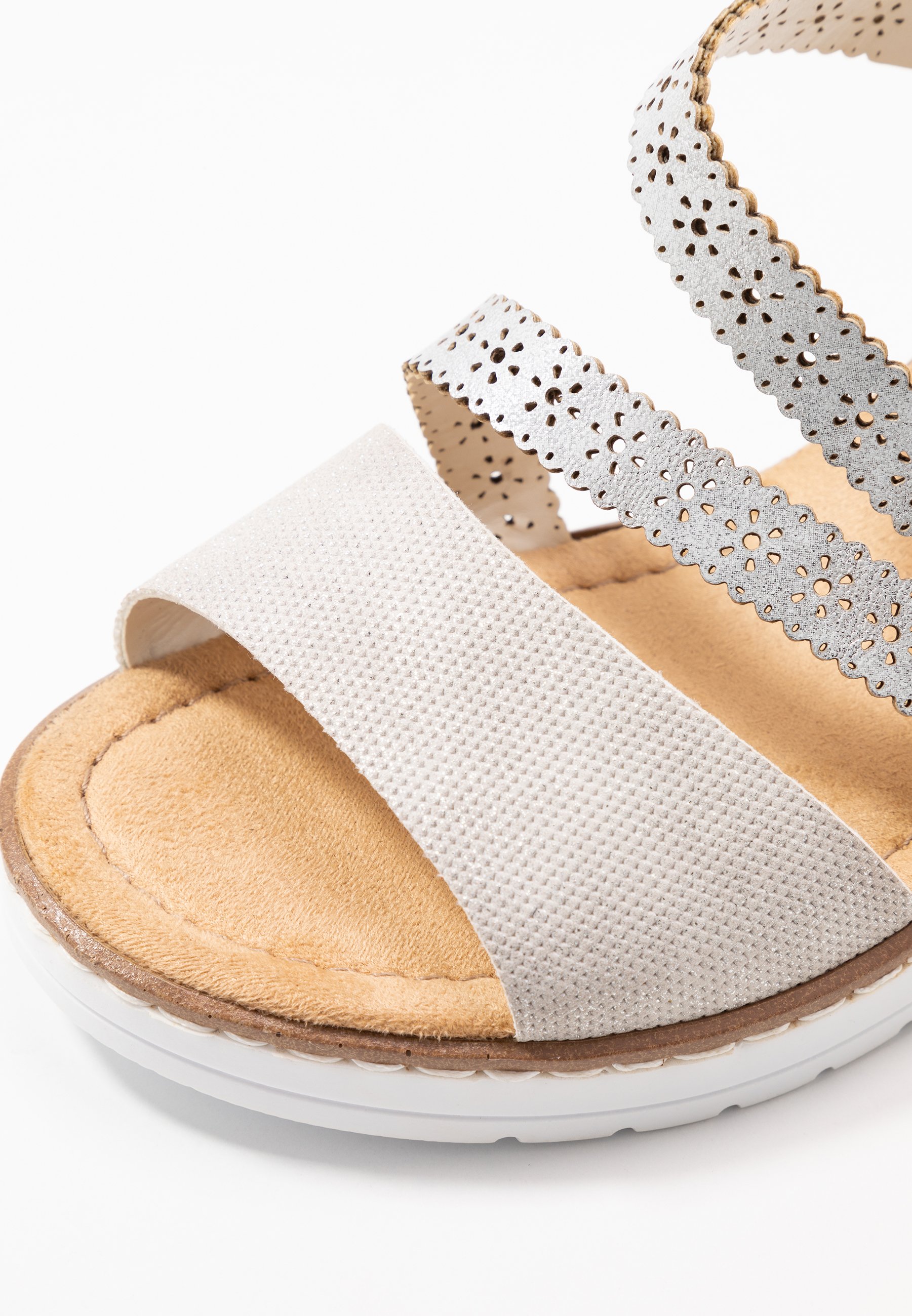 Rieker Sandales compensées - ice/beige - ZALANDO.FR