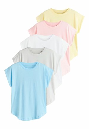 REGULAR FIT  - T-Shirt basic - blue pink yellow grey white