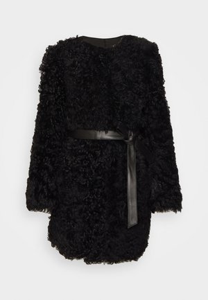 STUDIO ID ROMY TIGRADO SHEARLING COAT - Lühike jakk - black silky