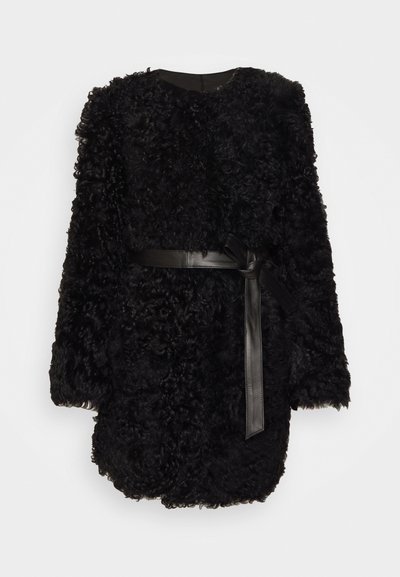 STUDIO ID ROMY TIGRADO SHEARLING COAT - Κοντό παλτό - black silky
