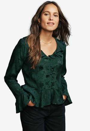 REGULAR FIT -  FRILL  - Camicia - green