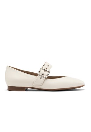 Ankle strap ballet pumps - beige