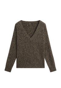 V-NECK - Trui - mottled dark brown