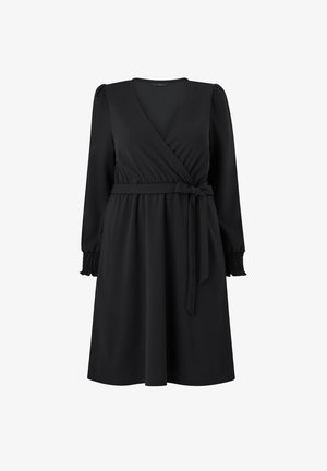 Ellos Plus collection, KLEID MIT GÜRTEL ZUM SELBERBINDEN - Day dress - black