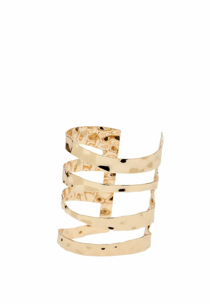 Stradivarius MAXI TEXTURED CUFF - Armband - gold coloured 
