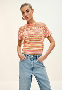 Next REGULAR FIT - T-shirts basic - pink stripe