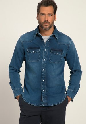 FLEXNAMIC LANGARM KENTKRAGEN  MODERN BASIC FIT WESTERN LOOK - Vapaa-ajan kauluspaita - blue denim