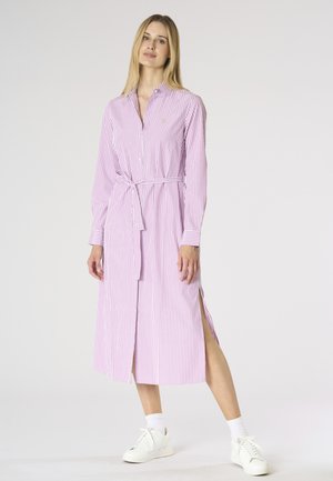 U.S. Polo Assn., ABITO CHEMISIER DA DONNA A RIGHE CON CINTURA IN VITA - Abito a camicia - multicolore