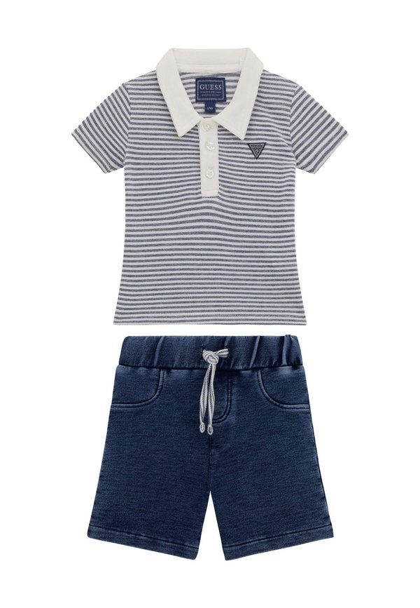 SET - Jeans Shorts - mehrfarbig grundton blau