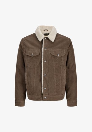 Jack & Jones PREMIUM, JPRBLUCONNOR CORDUROY TRUCKER JACKET SN - Veste mi-saison - walnut