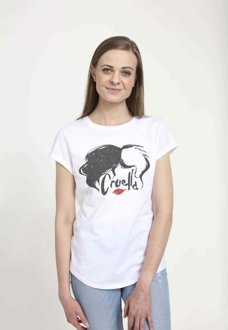 Disney DNCA SIMPLY CRUELLA - Triko s potiskem - white