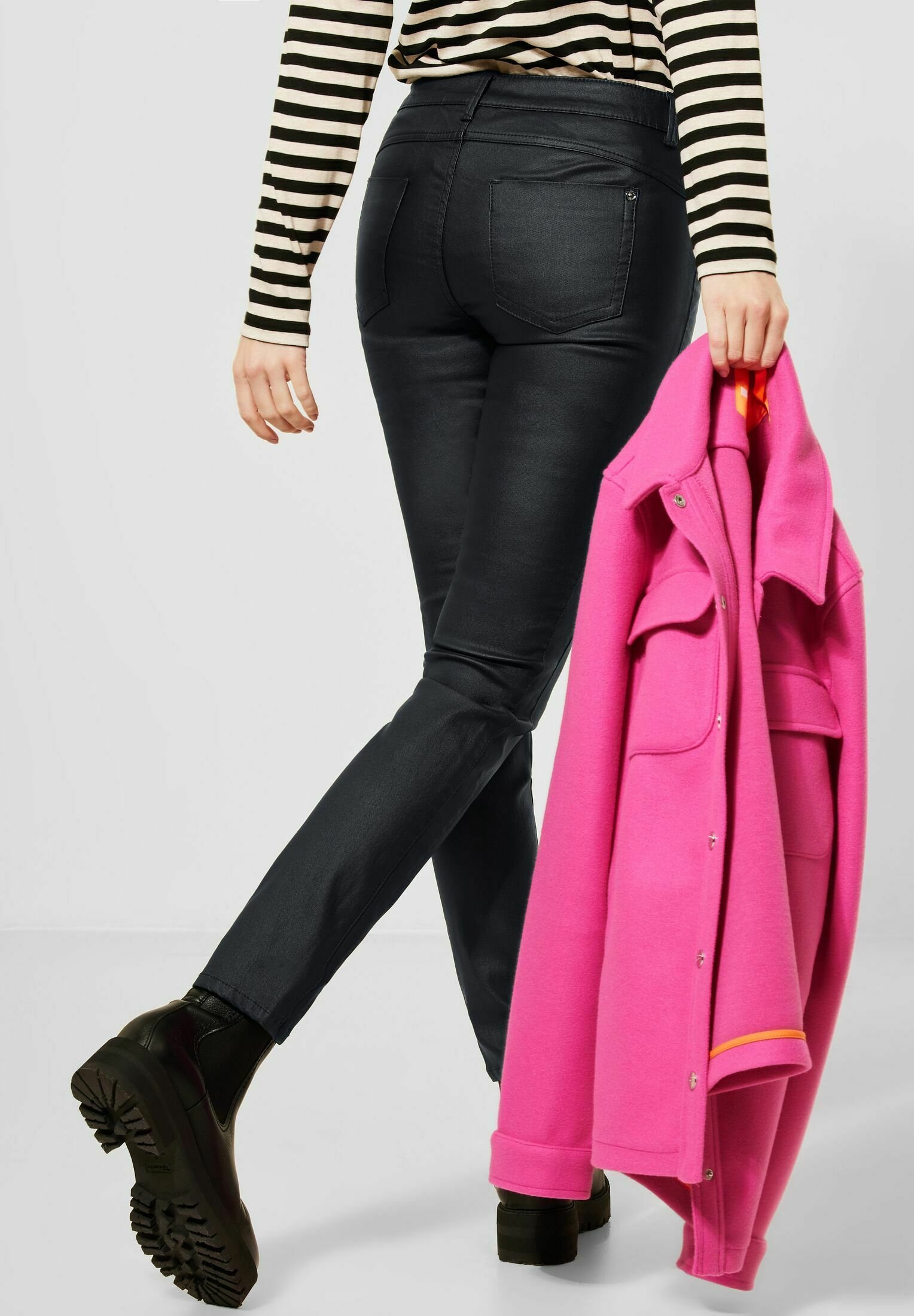 Street One MIT COATING - Broek - blau/donkerblauw - Zalando.nl