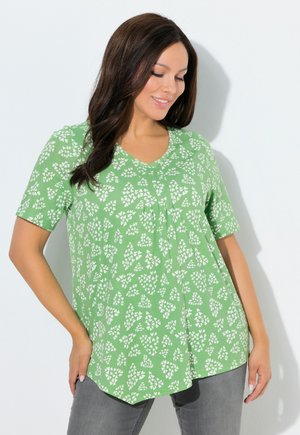 DOT HEART POINTED HEM TEE - Camiseta estampada - apple green