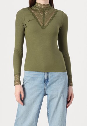 Langarmshirt - khaki