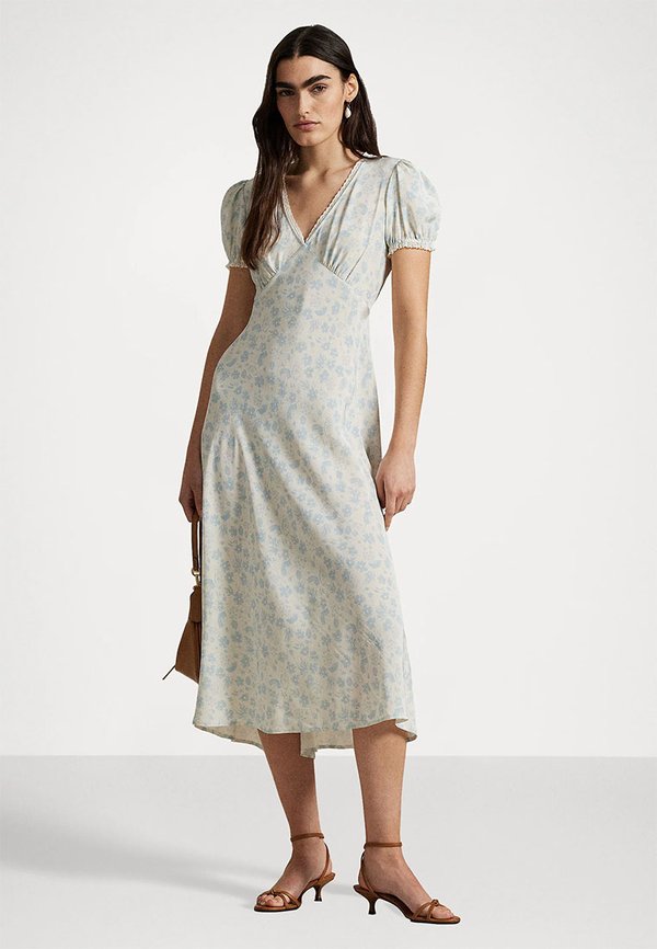 FLORAL SILK CREPE DRESS - Day dress2
