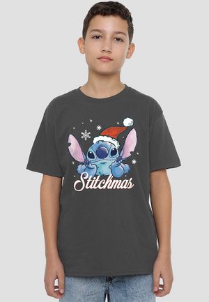Disney LILO AND STITCH A STITCHMAS CHRISTMAS - Print T-shirt - dark grey